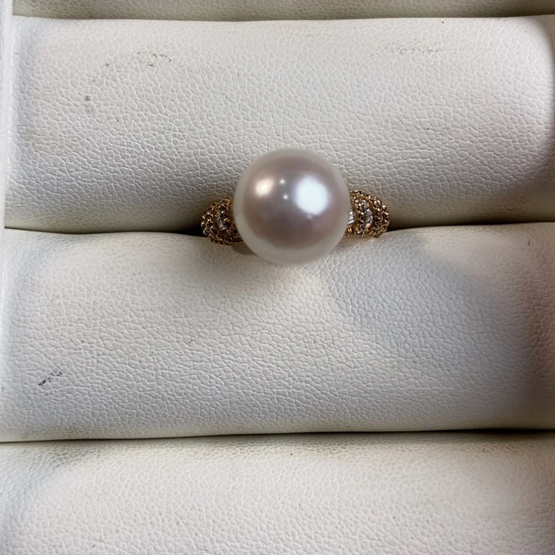 淡水珍珠戒指银S925镶嵌
