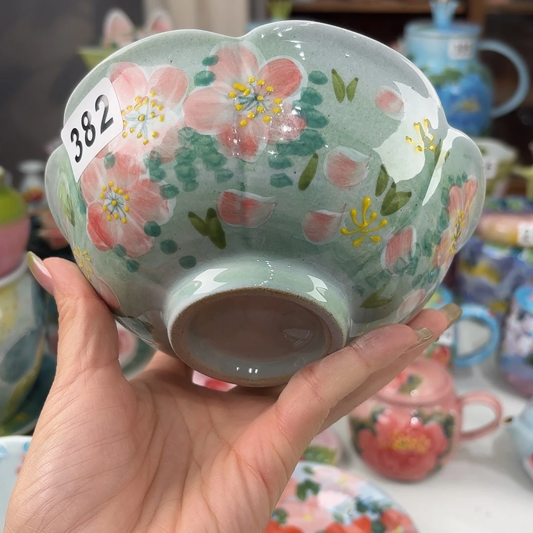 瓷片景德镇手绘高温釉下彩陶瓷茶具