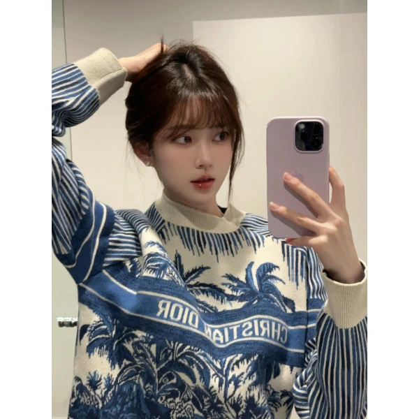 妃鱼/迪奥/丝缎、羊毛、亮片/毛衣/95新/马0118