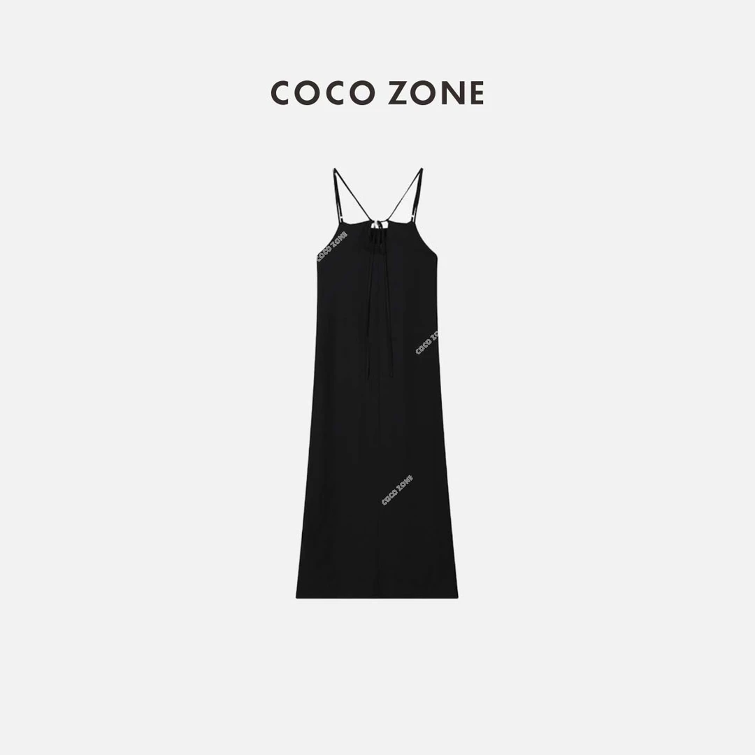 COCO ZONE 刘一一 新款夏季法式气质时尚显瘦吊带连衣裙23C29047