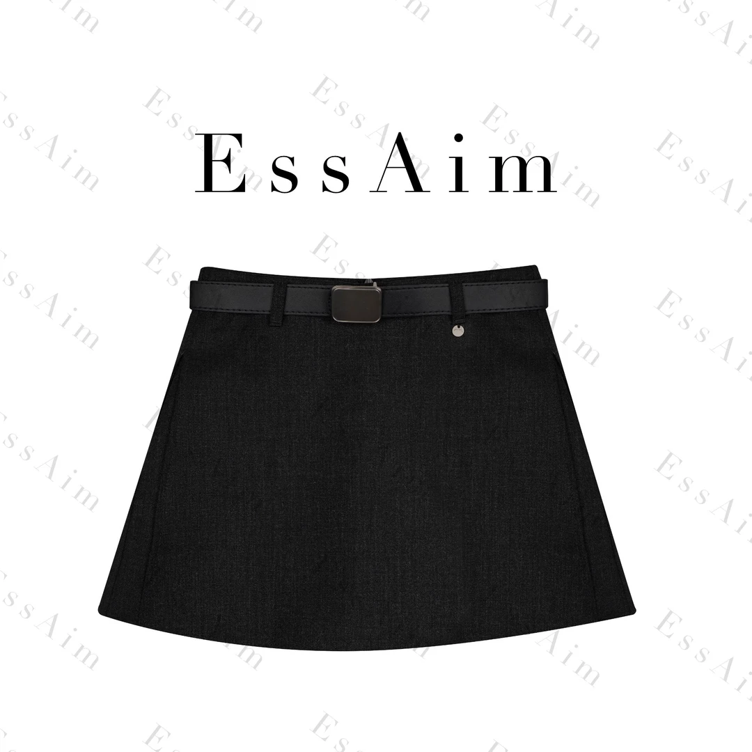 EssAim-0029 防静电半身裙复古牛仔短裙秋冬休闲女装短裙