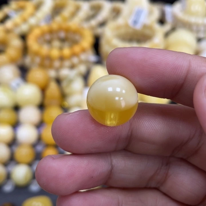 迷***你裸石蜜蜡未镶嵌15mm微瑕疵