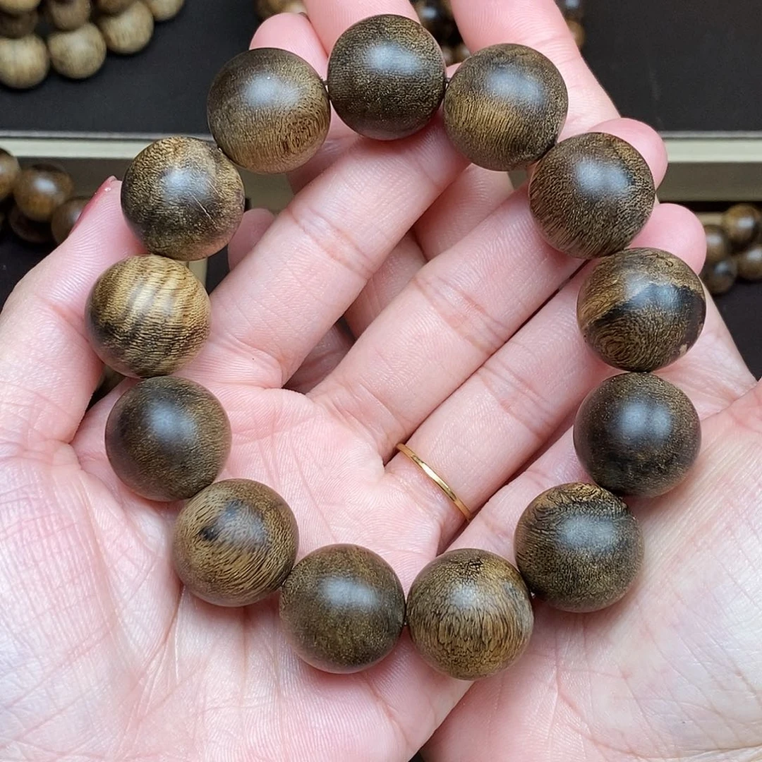 沉香手串ღ****越南芽庄白棋楠缨子瘤疤沉水
