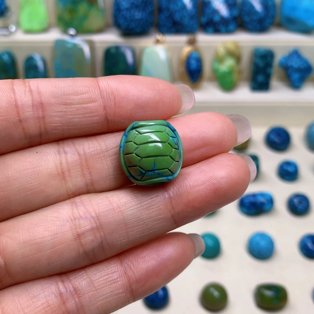 绿松石未镶嵌三彩随行