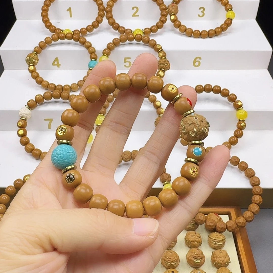 欧***家猴头核桃吊坠猴头手串