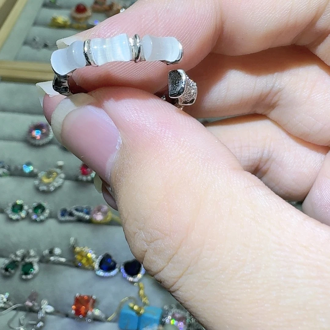 绿水晶戒指银S925镶嵌?***甜