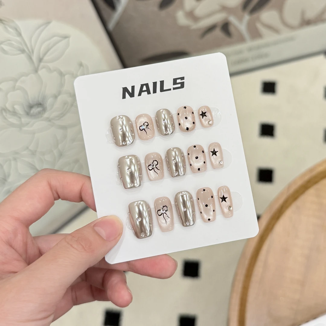 芭蕾舞曲（手甲）-Naier奈儿轻奢高定美甲10片装