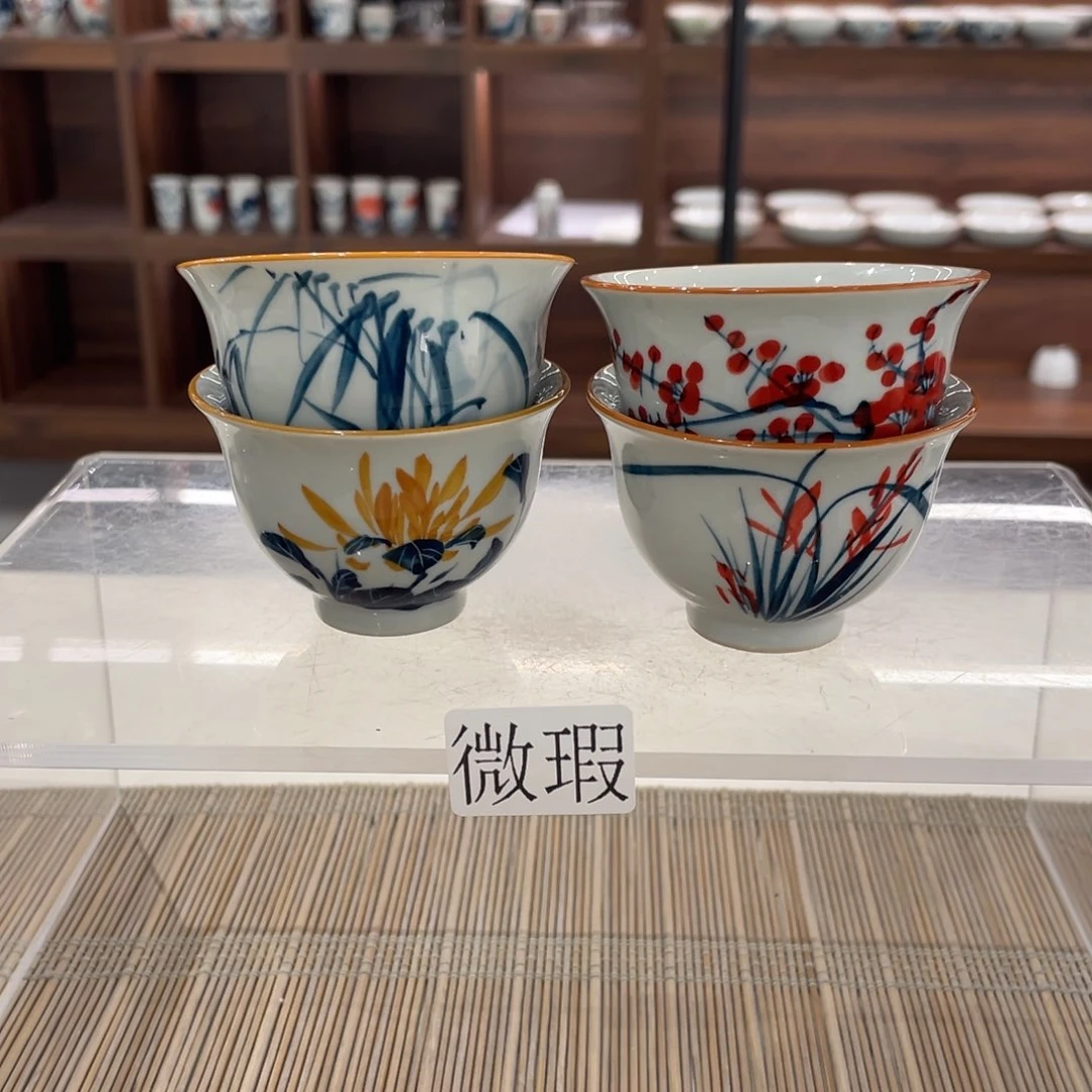 微瑕釉下彩纯手绘