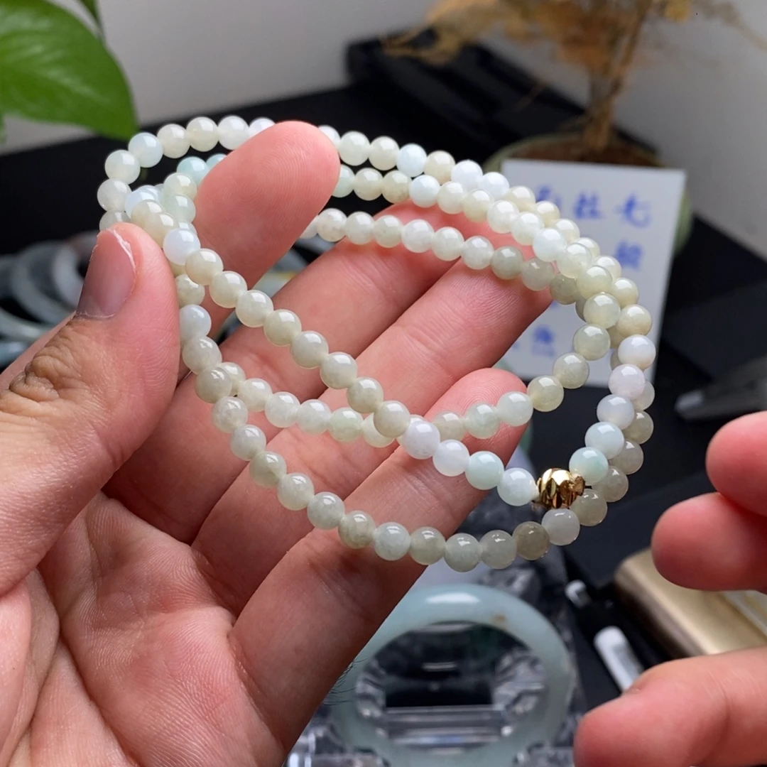 翡翠未镶嵌颈饰项链