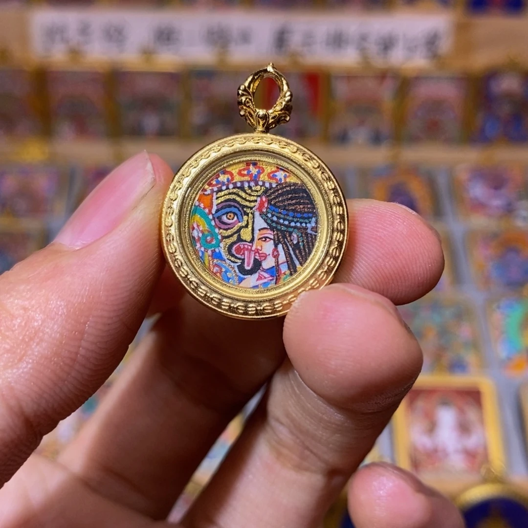 吊坠扎基拉姆前世今生纯手绘唐卡