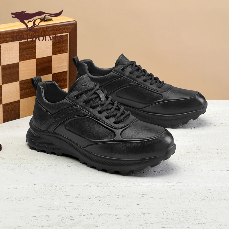 七匹狼男鞋2025秋季新款时尚百搭户外休闲鞋厚底耐磨防滑运动潮鞋