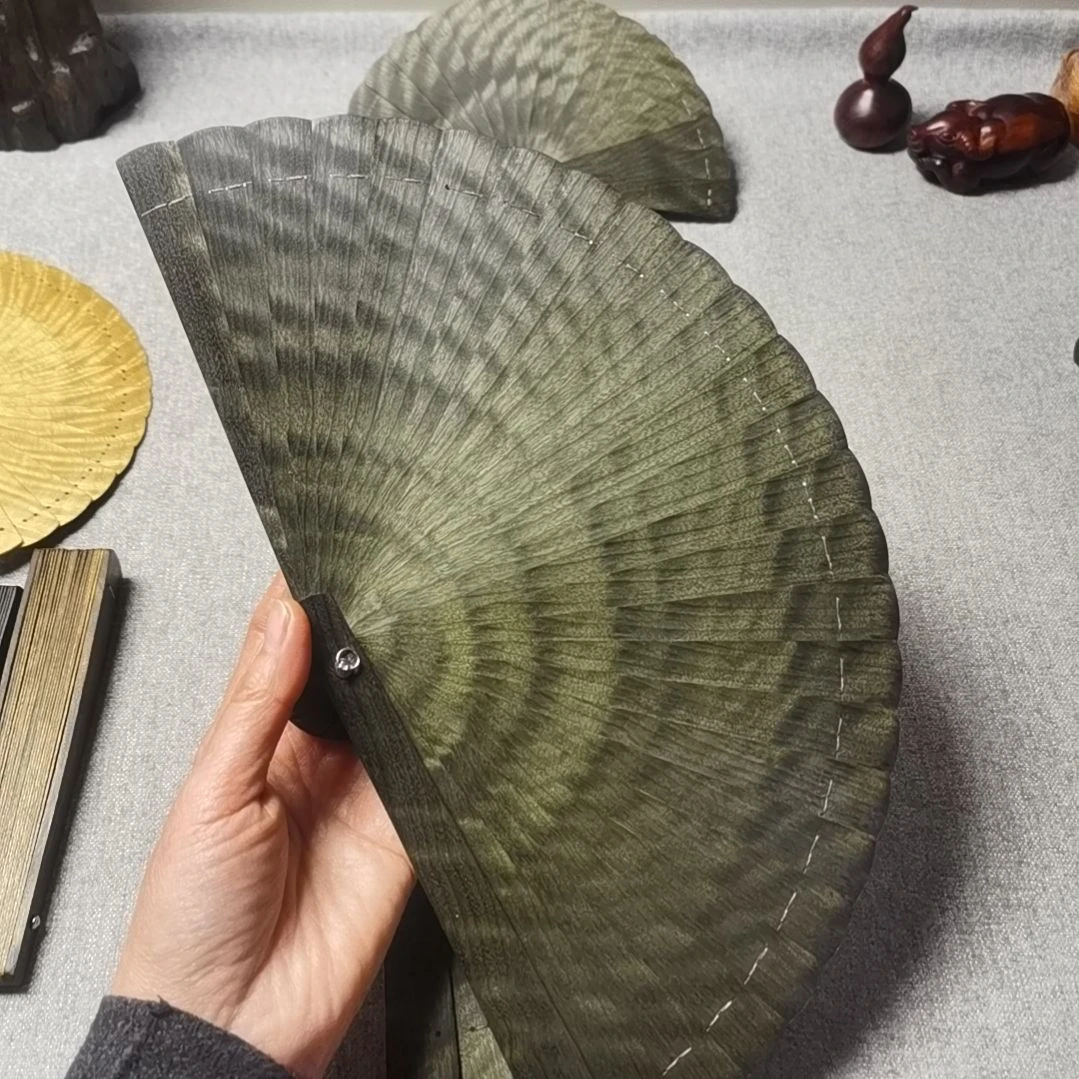 金丝楠愿***愿小叶桢楠18cm折扇