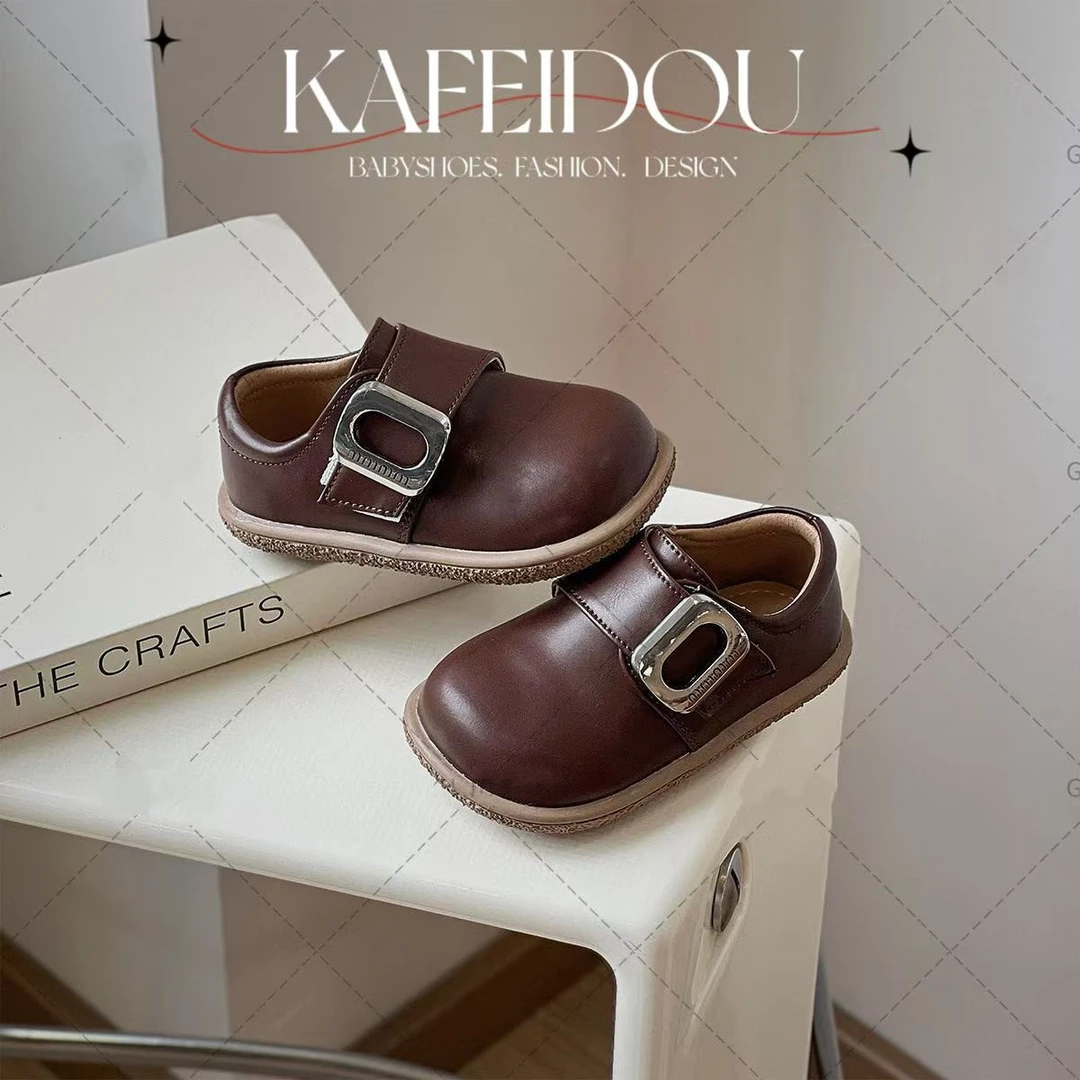 咖啡豆 奶油浓缩—新品宝宝学步复古小皮鞋58551