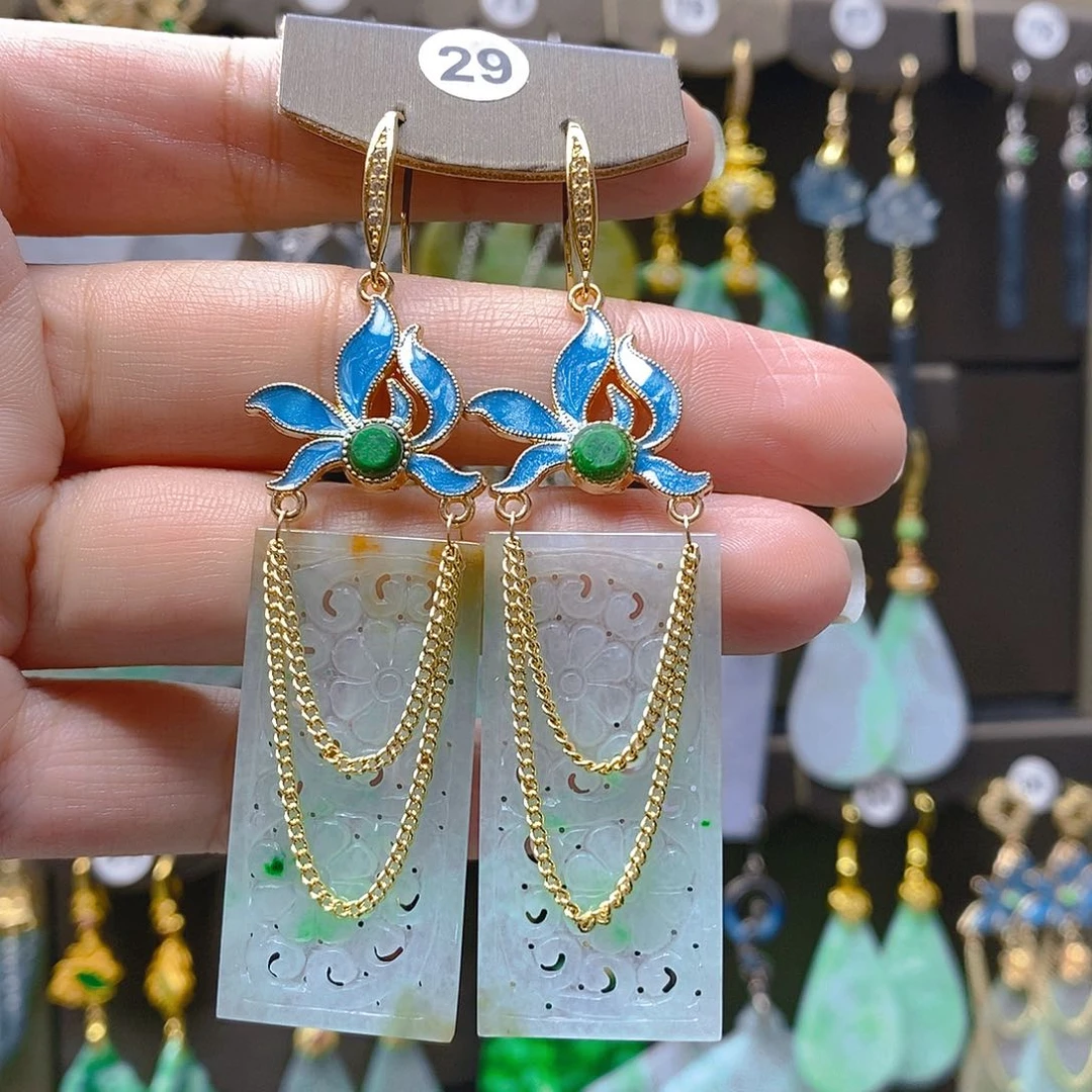 未镶嵌翡翠耳饰翡翠