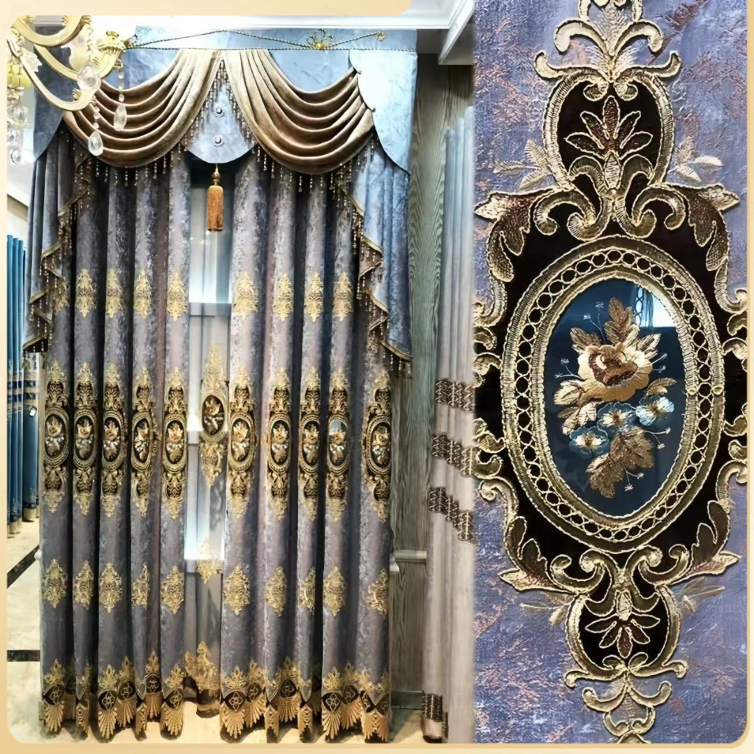 窗帘新款欧式遮光窗帘免打孔高级感定制任意尺寸厂家工厂直销挂钩