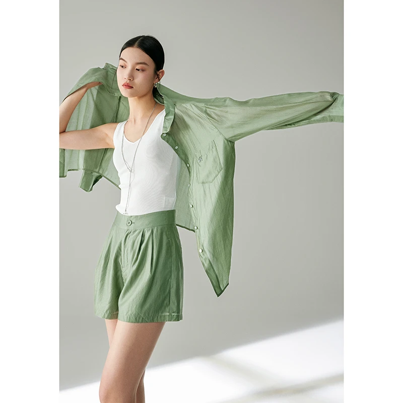 【丽公主专属】MOFAN摩凡夏新款烟松绿时尚套装MBH363009