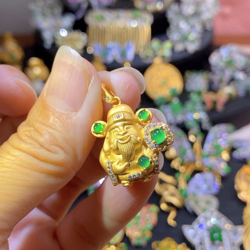 【闪购商品】银S925镶嵌挂件翡翠