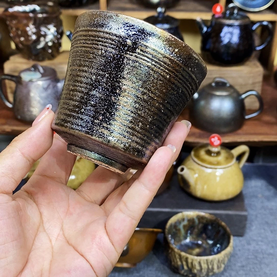 云南建水柴烧特价主人杯