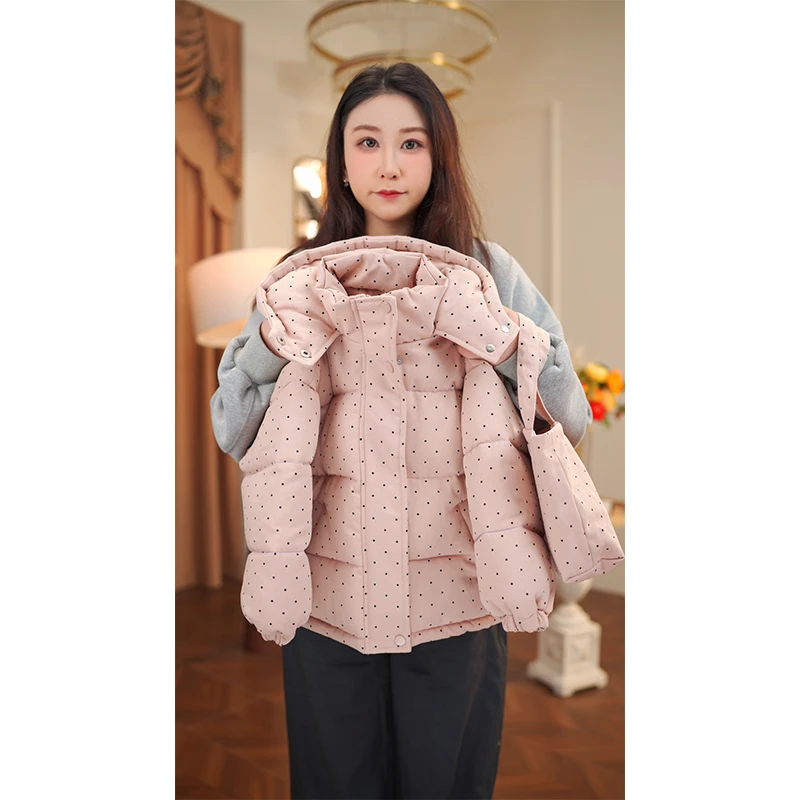 女童棉服冬装2025新款儿童冬季棉衣女孩冬款连帽加厚外套棉袄9361