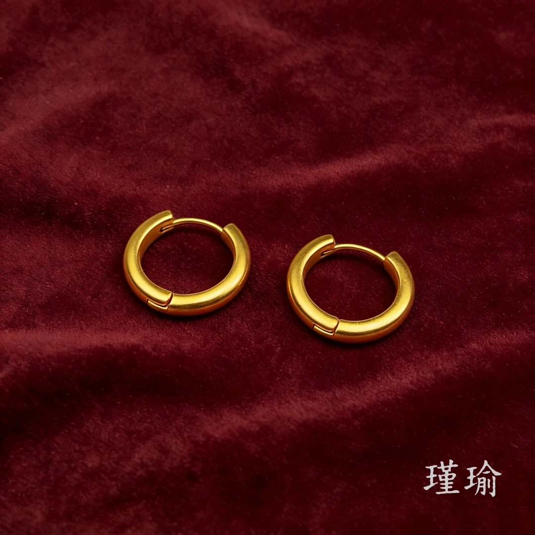 耳饰 K0707经典黄色万能素圈耳环多样性发货47950