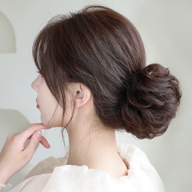 【丸子头】假发女丸子头自然增高颅顶显发量增加发量发圈