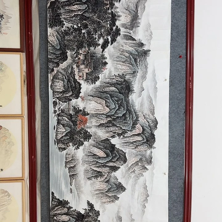 国画手绘国画云峰千里秀