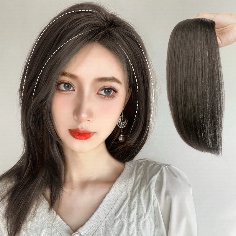 佳丽仟丝垫发根隐形假发发量蓬松一片式头顶假发片两侧增厚垫发片