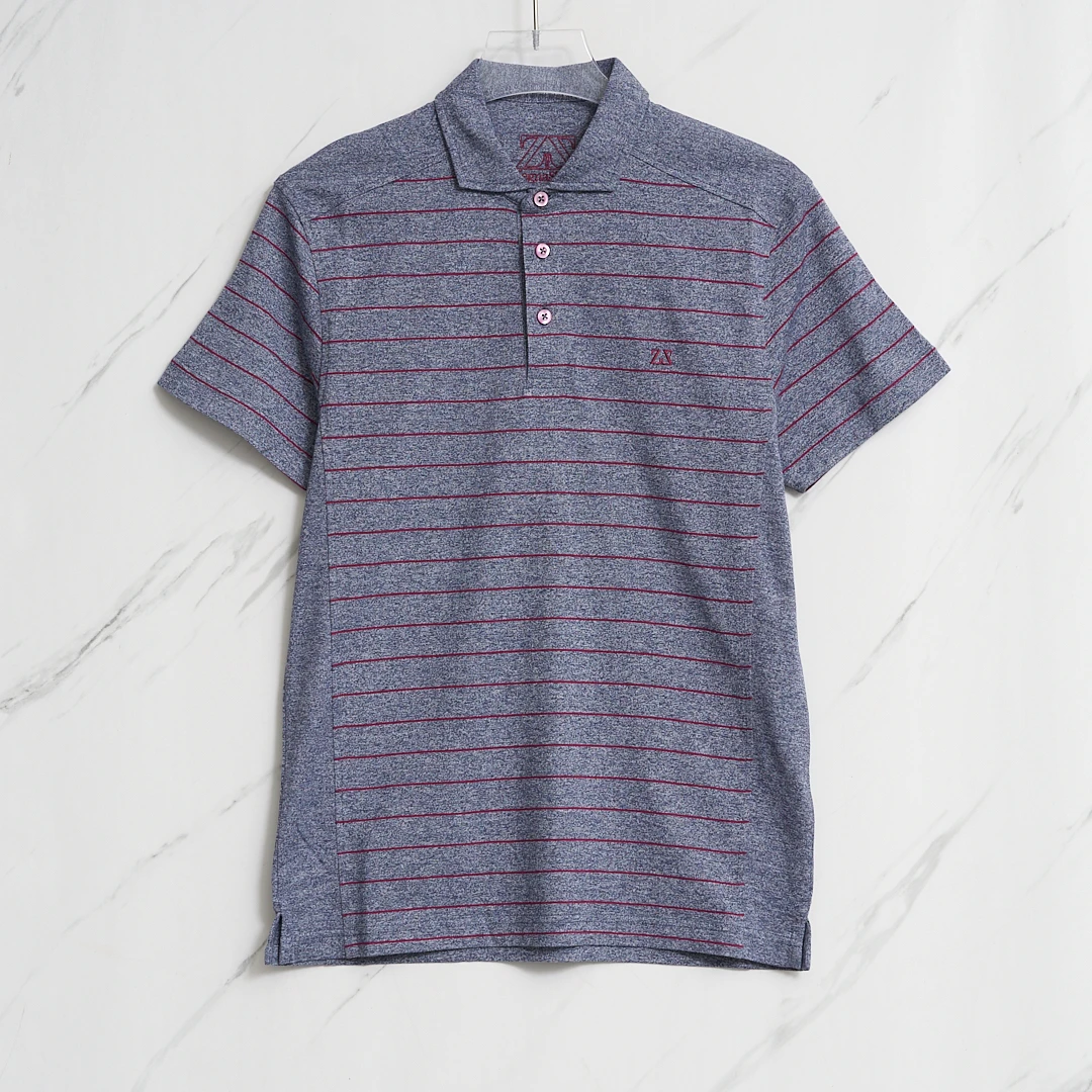 ZEGNA男士刺绣条纹polo衫/YZ300837