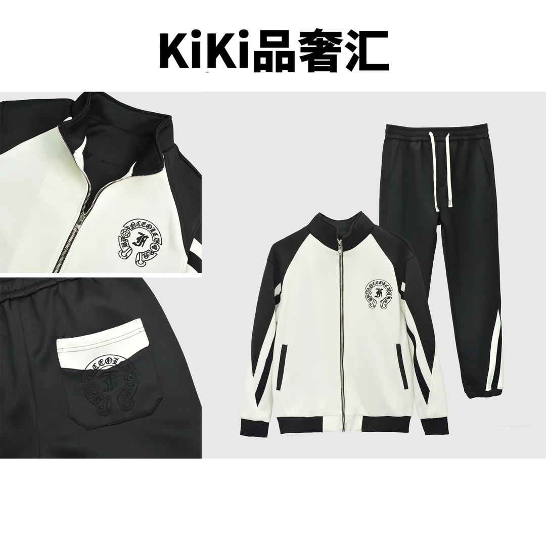 【KiKi】2025克罗款家轻奢休闲男士时尚套装高端大气轻奢欧货