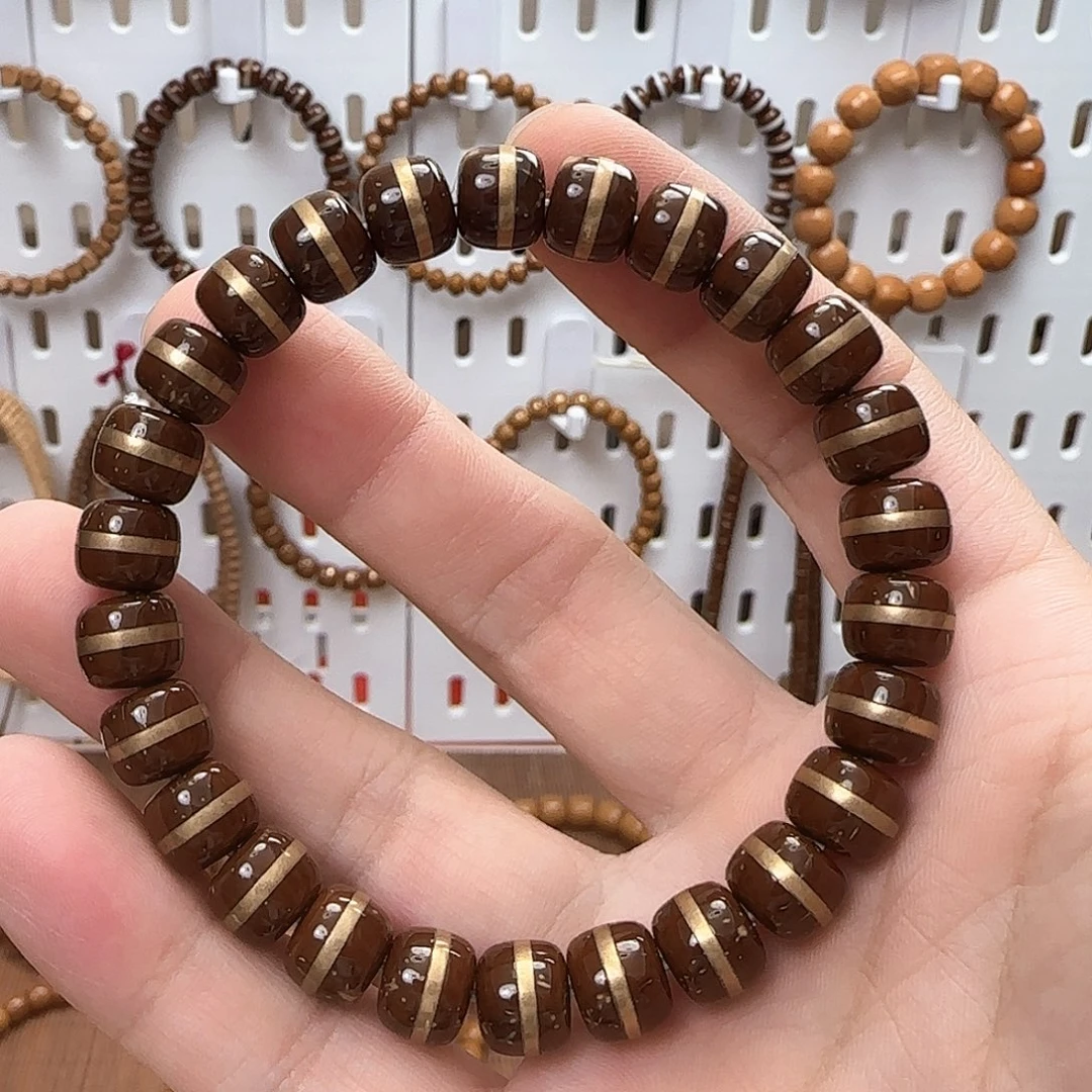 手串紫金鼠9mm实心金腰带（有花斑！！）