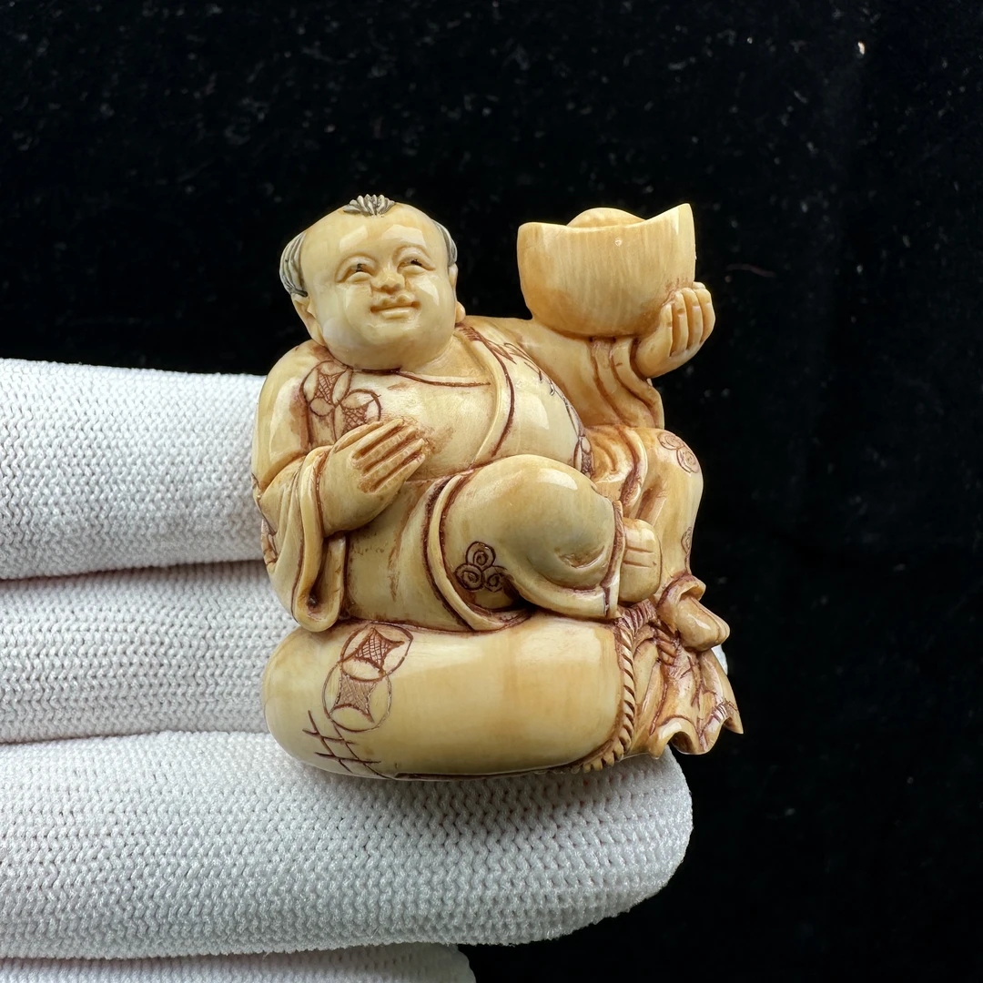 H3200天然猛犸牙回流老牙摆件38X44X23mm支持鉴定 假一罚四