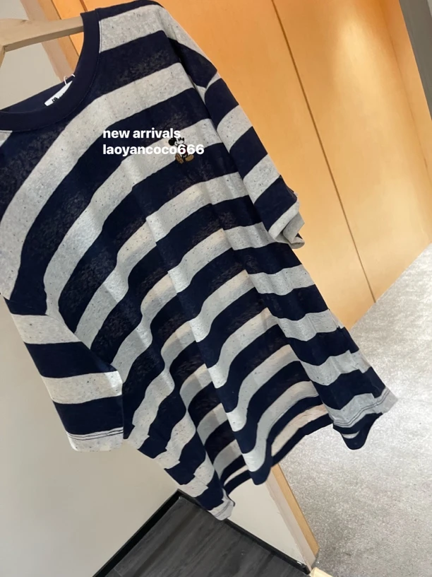 大葱大码【MQ绣花条纹T恤603】