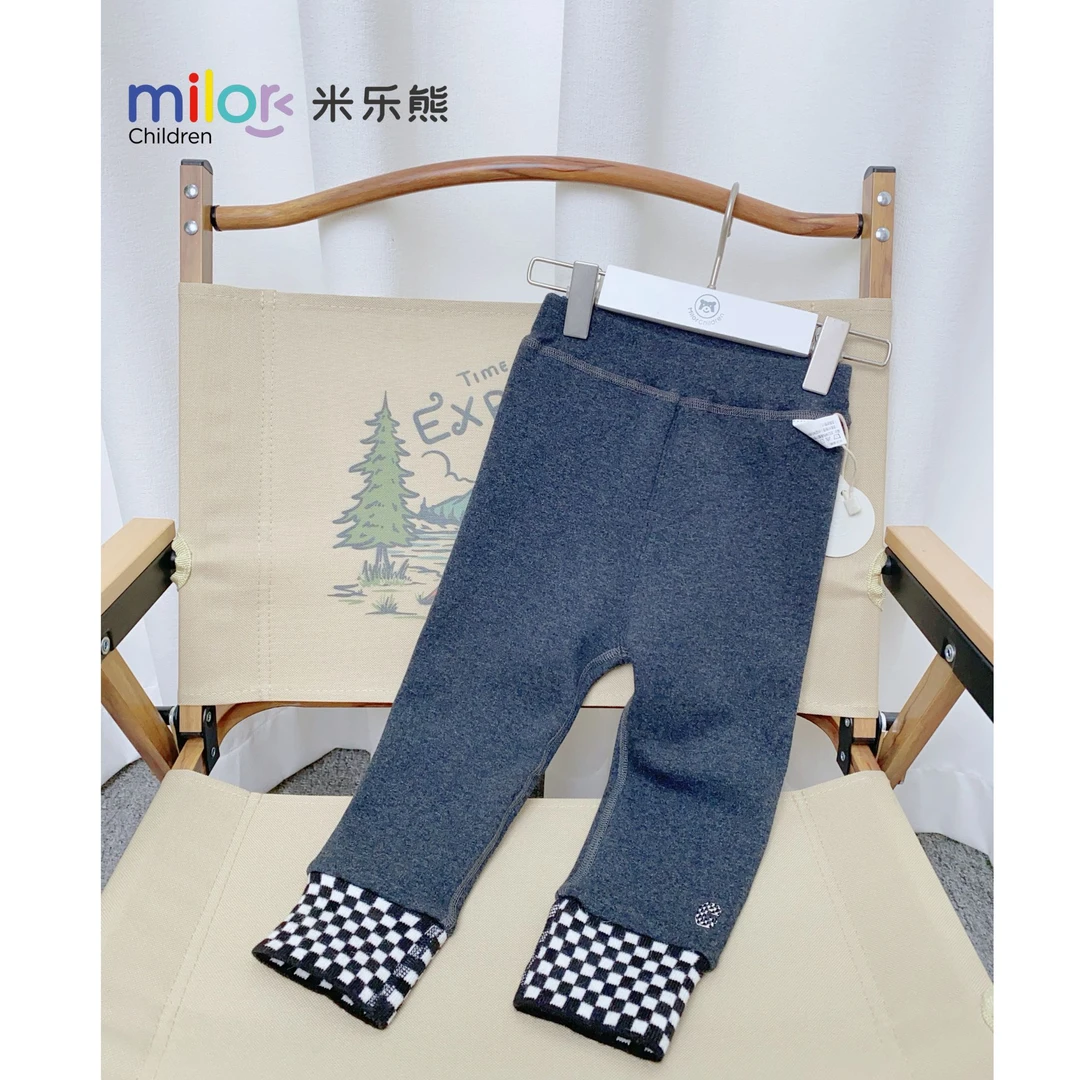 3153米乐熊 男女宝宝加绒打底裤儿童童装弹力打底裤长裤外穿