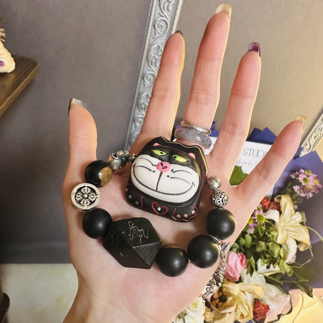 钱多多原创鹿角雕刻路西法手串