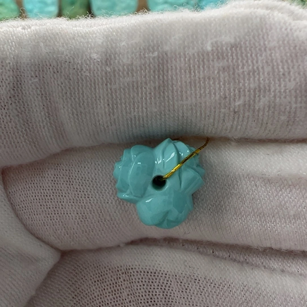 未镶嵌绿松石玫瑰花11.3mm
