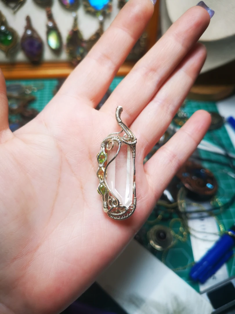 白铜手工制作柱子首饰编织（可碰水）