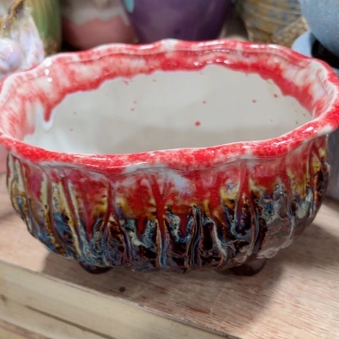 陶瓷新年快乐都是福利花盆满9包邮