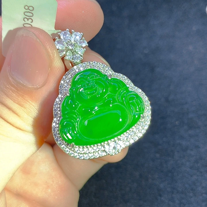 翡翠银S925镶嵌颈饰