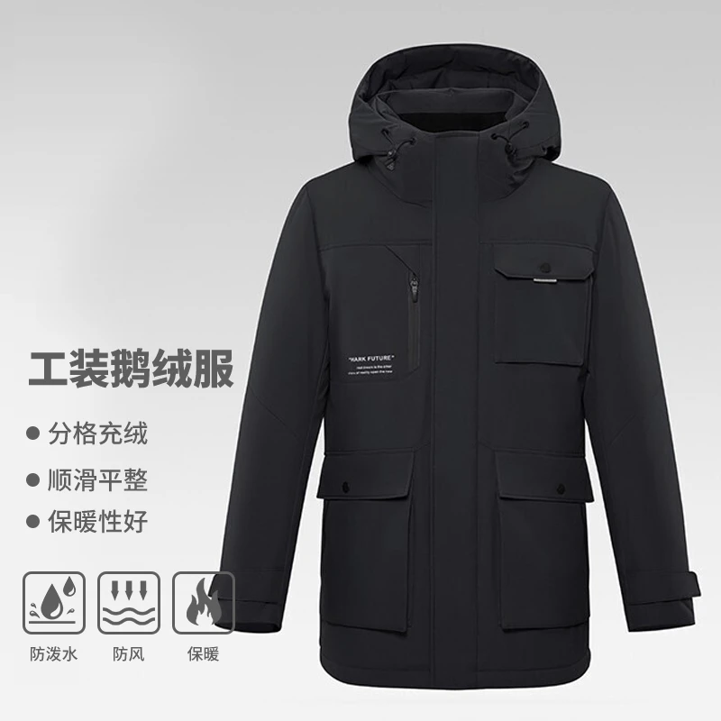 新款多口袋工装风极光系列保暖鹅绒服00200