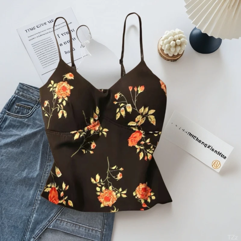 一体式夏季内搭吊带背心修身上衣ins女美背文胸显瘦外穿打底无袖