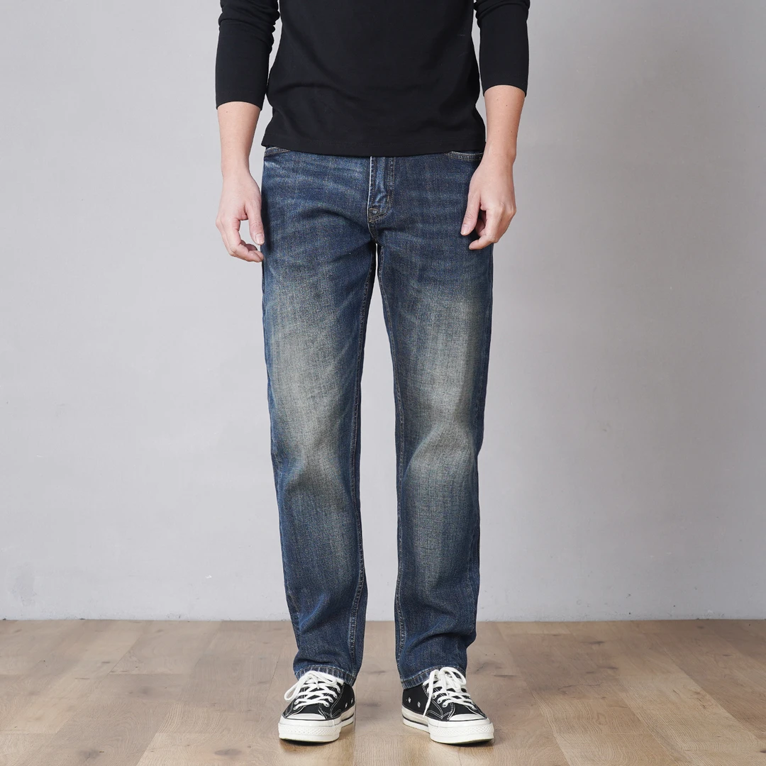 DIPAI/底牌赤耳丹宁弹力修身小直筒牛仔裤休闲时尚经典百搭潮流