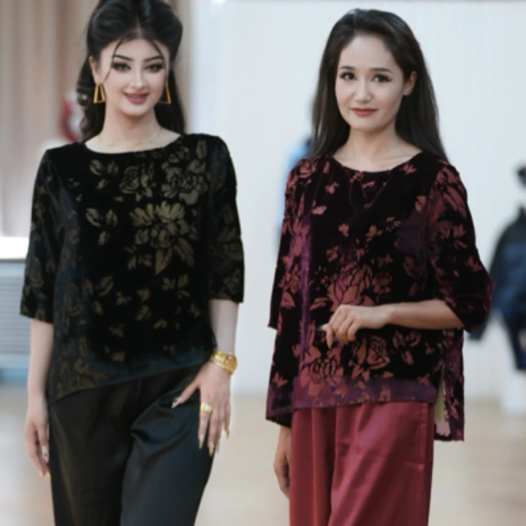 长袖圆领法式常规款西装时尚  دۇخاۋا كوپتا