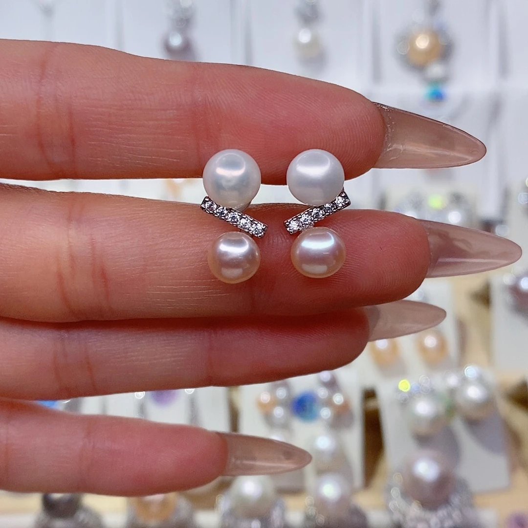 淡水珍珠未镶嵌耳饰