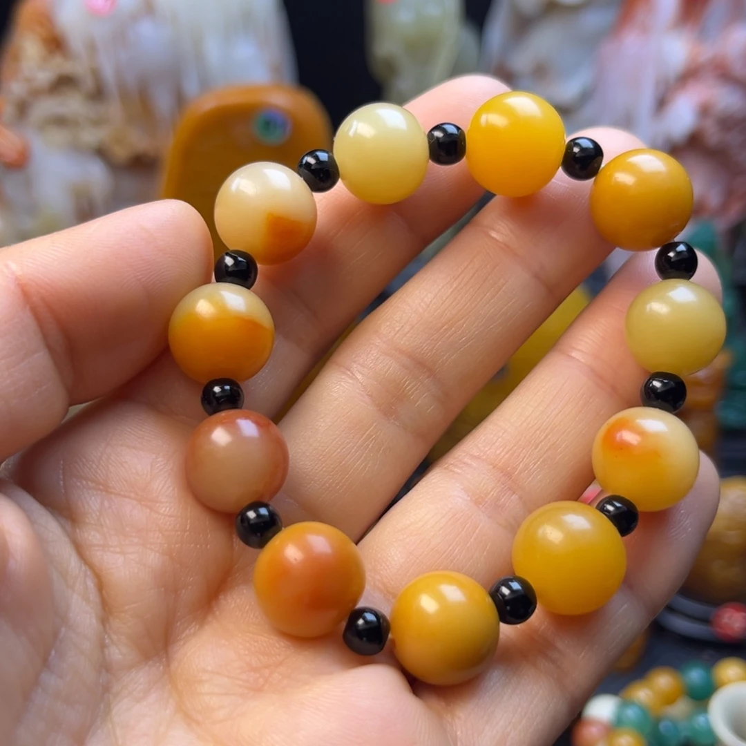 寿山石芙蓉石手链