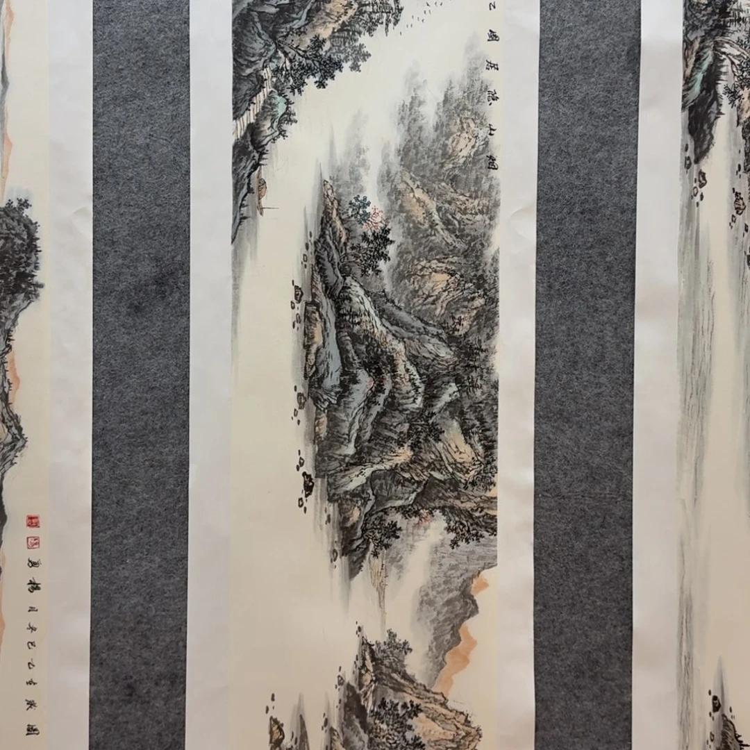 国画杨勇四尺对开作品