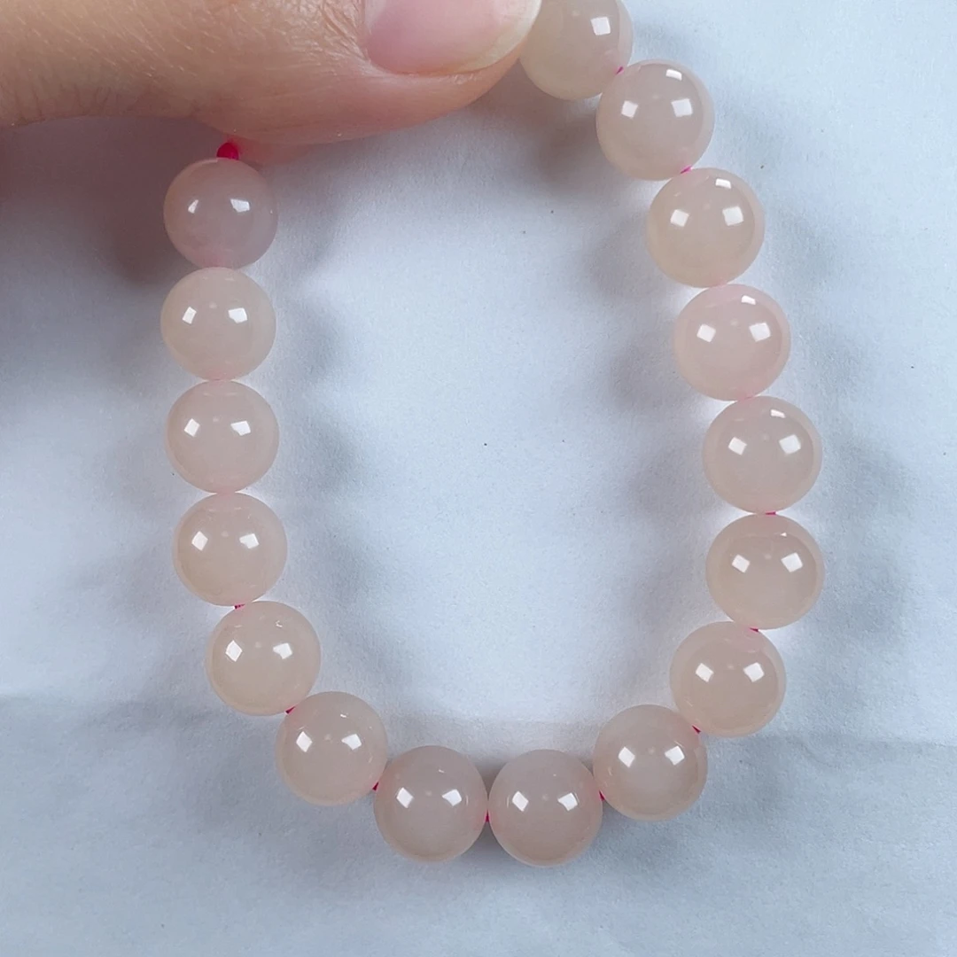 和田玉未镶嵌手链冰藕粉卡10