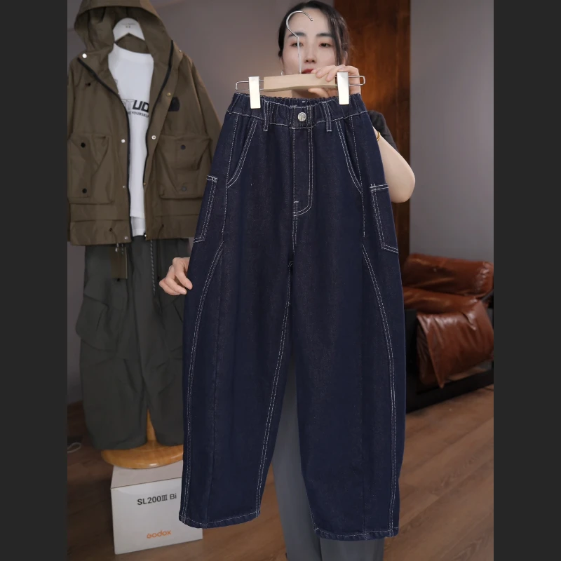 2025冬季新款休闲牛仔裤中大童裤子潮