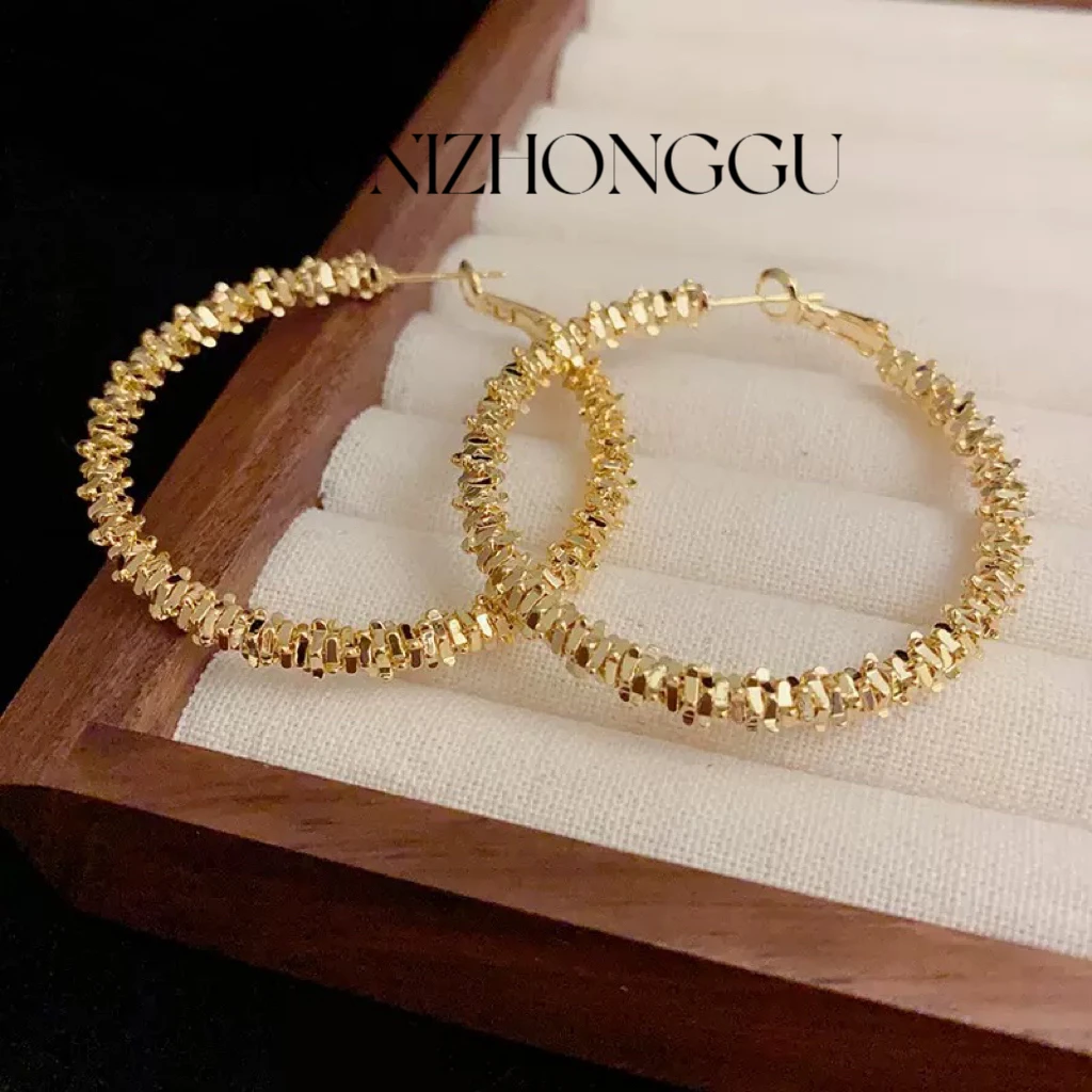 铜合金耳饰 A575《空谷回声》法⭐️耳圈百搭时尚简约小众