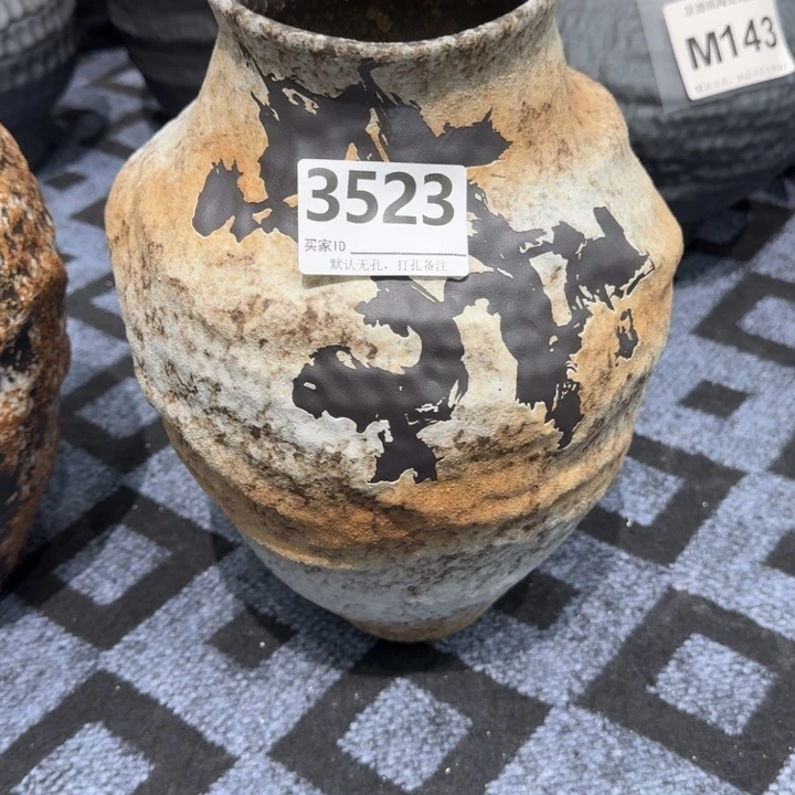 深***司瓷片景德镇高温花器编码3523高37口10默认无孔