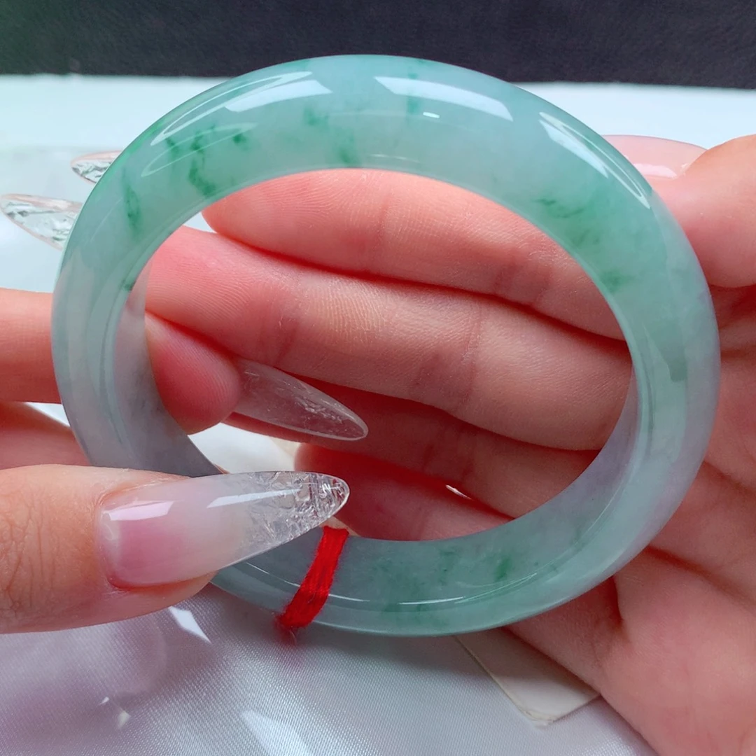 翡翠手镯未镶嵌天然缅甸翡翠A货手镯 49号